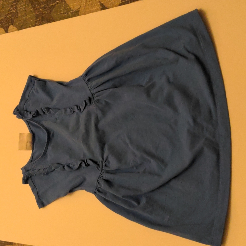 Hanna Andersson blue apron front dress